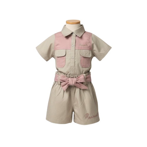 GIRL BABY GROW SHORT SET
