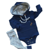 BABYGROW NAVY WITH HOODIE