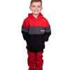 KIDS HOODY RED CHARCOAL BLACK