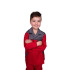 KIDS 2PCE OVERALL RED/GREY