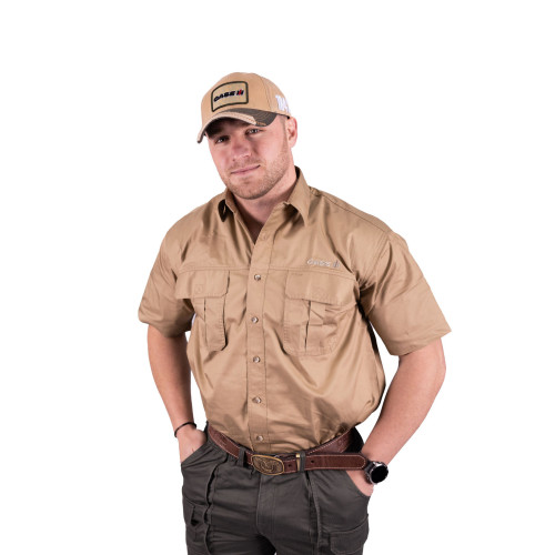 CAMEL SHORT SLEEVE SHIRT MEN CAMEL SHORT SLEEVE SHIRT MEN
