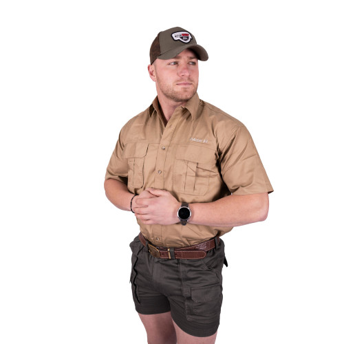CAMEL SHORT SLEEVE SHIRT MEN CAMEL SHORT SLEEVE SHIRT MEN