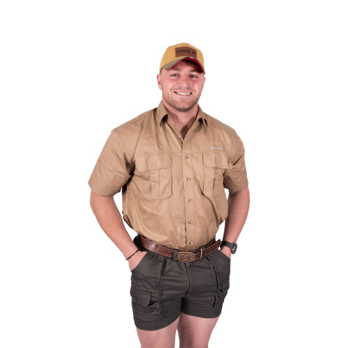 CAMEL SHORT SLEEVE SHIRT MEN