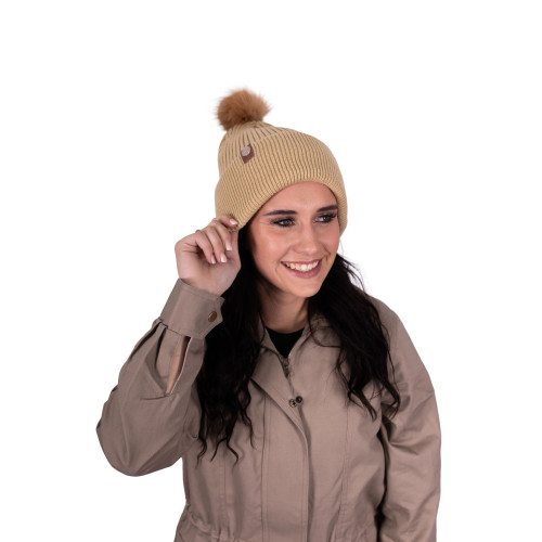 BEANIE BEIGE KNITTED BEANIE BEIGE KNITTED