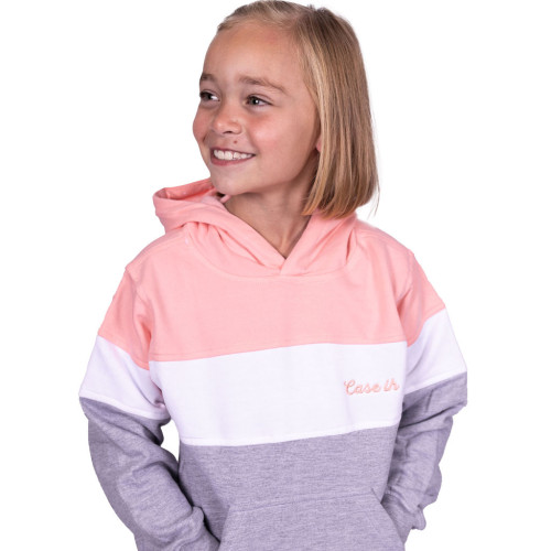 GIRLY HOODY PINK GREY WHITE