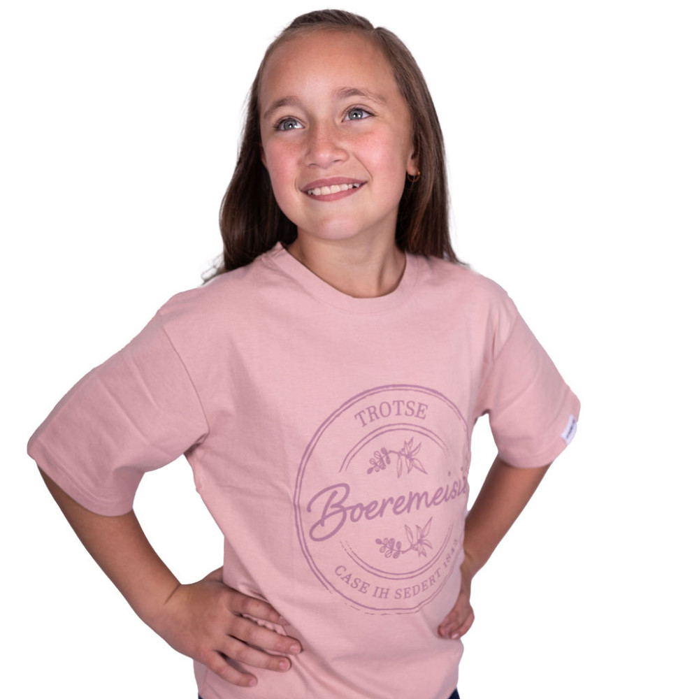 GIRLS T-SHIRT PINK BOEREMEISIE