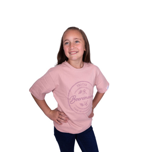 GIRLS T-SHIRT PINK BOEREMEISIE