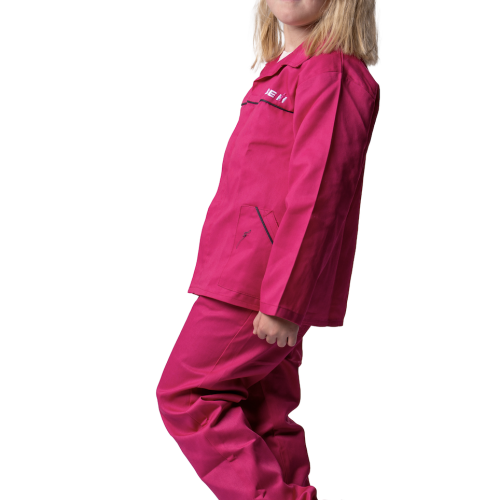 GIRL 2PCE OVERALL FUCHSIA