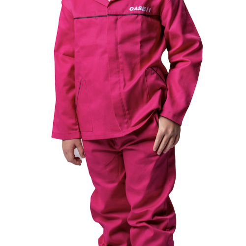 GIRL 2PCE OVERALL FUCHSIA