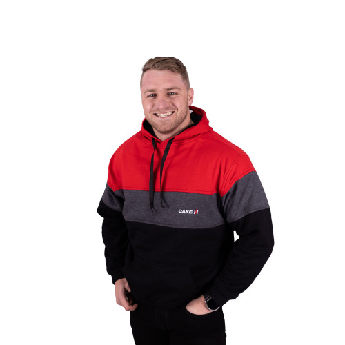 MENS HOODIE RED & BLACK/GREY MENS HOODIE RED & BLACK/GREY