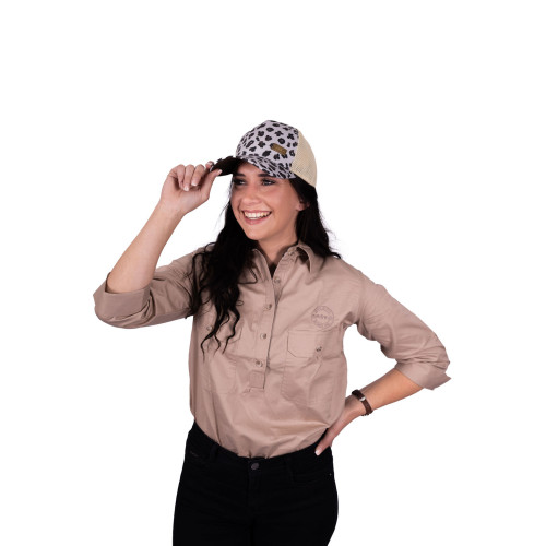 STONE KHAKI LADIES SLEEVE SHIRT