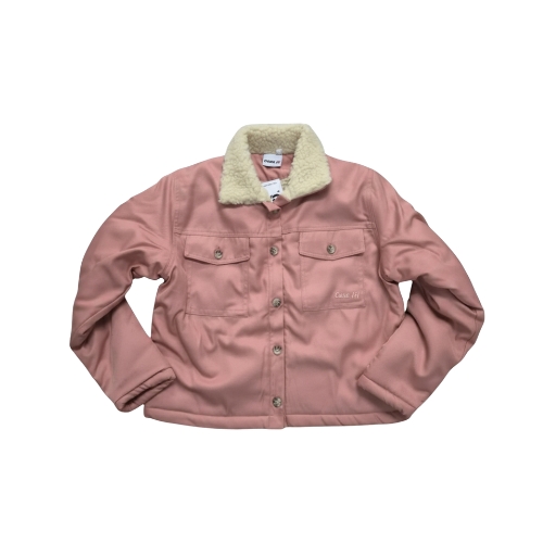 WOOL JACKET CROPPED DUSTY PINK