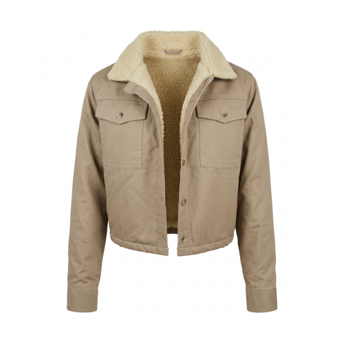 LADY CROPPED JACKET WOOL STONE