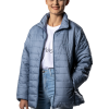 Ladies Steel Blue Puffer Jacket