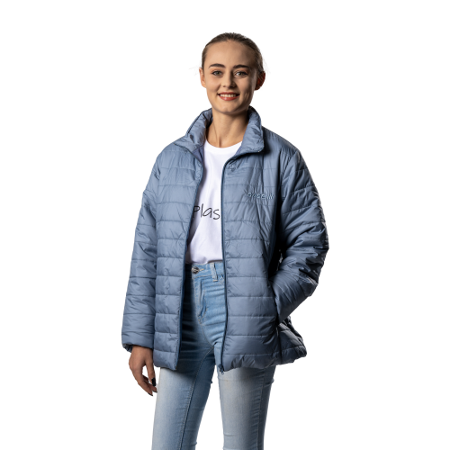 Ladies Steel Blue Puffer Jacket Ladies Steel Blue Puffer Jacket