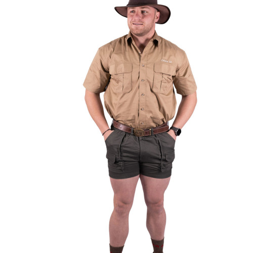 SHORT CARGO NO ELASTIC BROWN