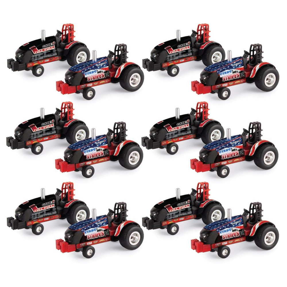 Sealed Case Of 12 ~ 1/64 Case IH "Stars & Stripes" & "Full Pull" Magnum Pulling Tractors