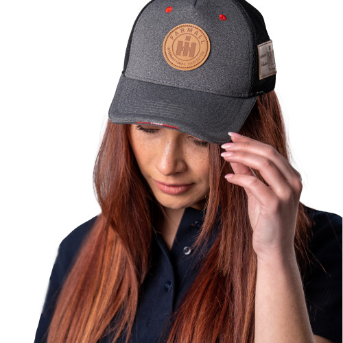 Charcoal and black trucker cap