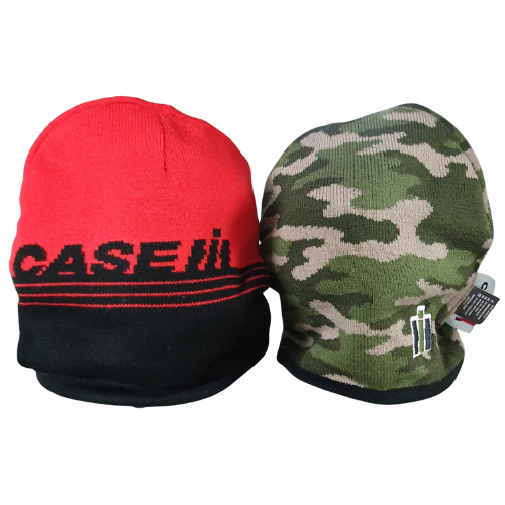 BEANIE BLACK/RED/CAMO REV