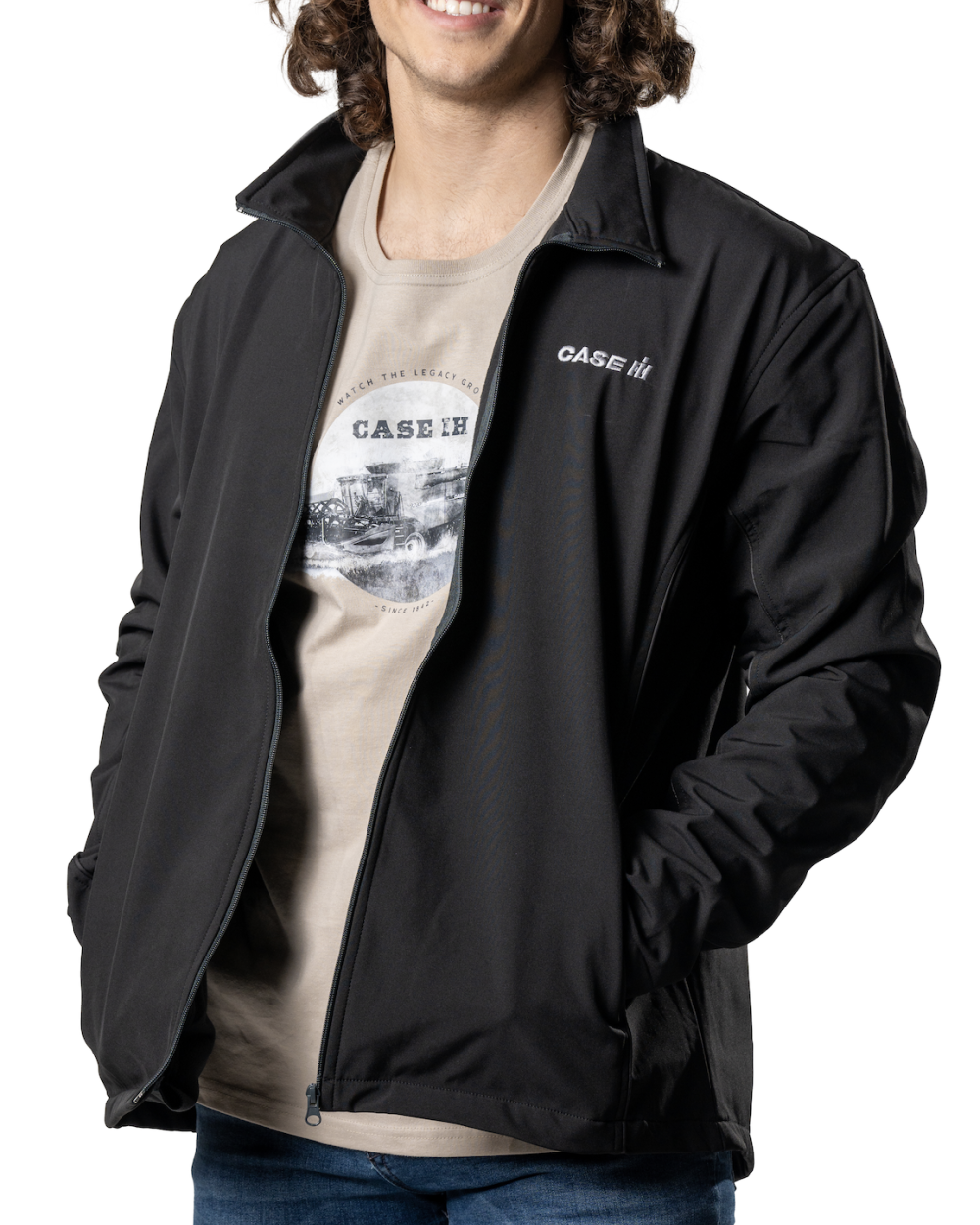Softshell black jacket Case IH Fan Merchandise