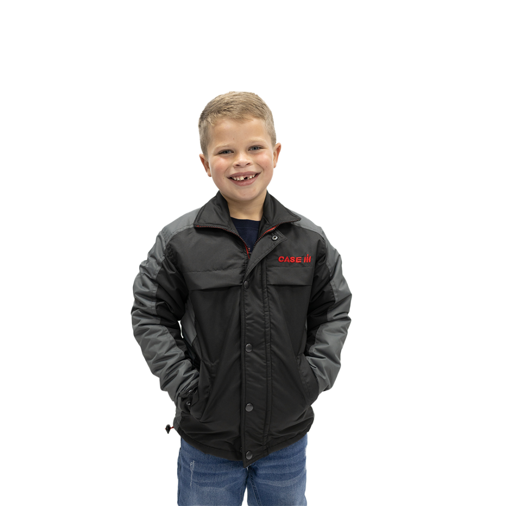 KIDDIES RIPSTOP JACKET BLACK/GREY