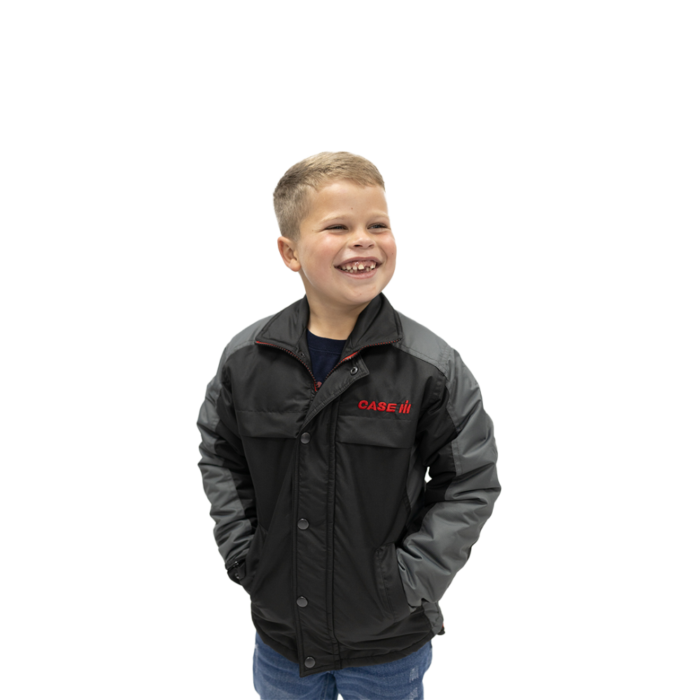 KIDDIES RIPSTOP JACKET BLACK/GREY