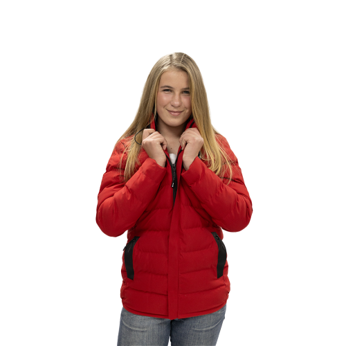 RED THICK PUFFER LADY RED THICK PUFFER LADY
